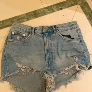 Zara blue jean shorts